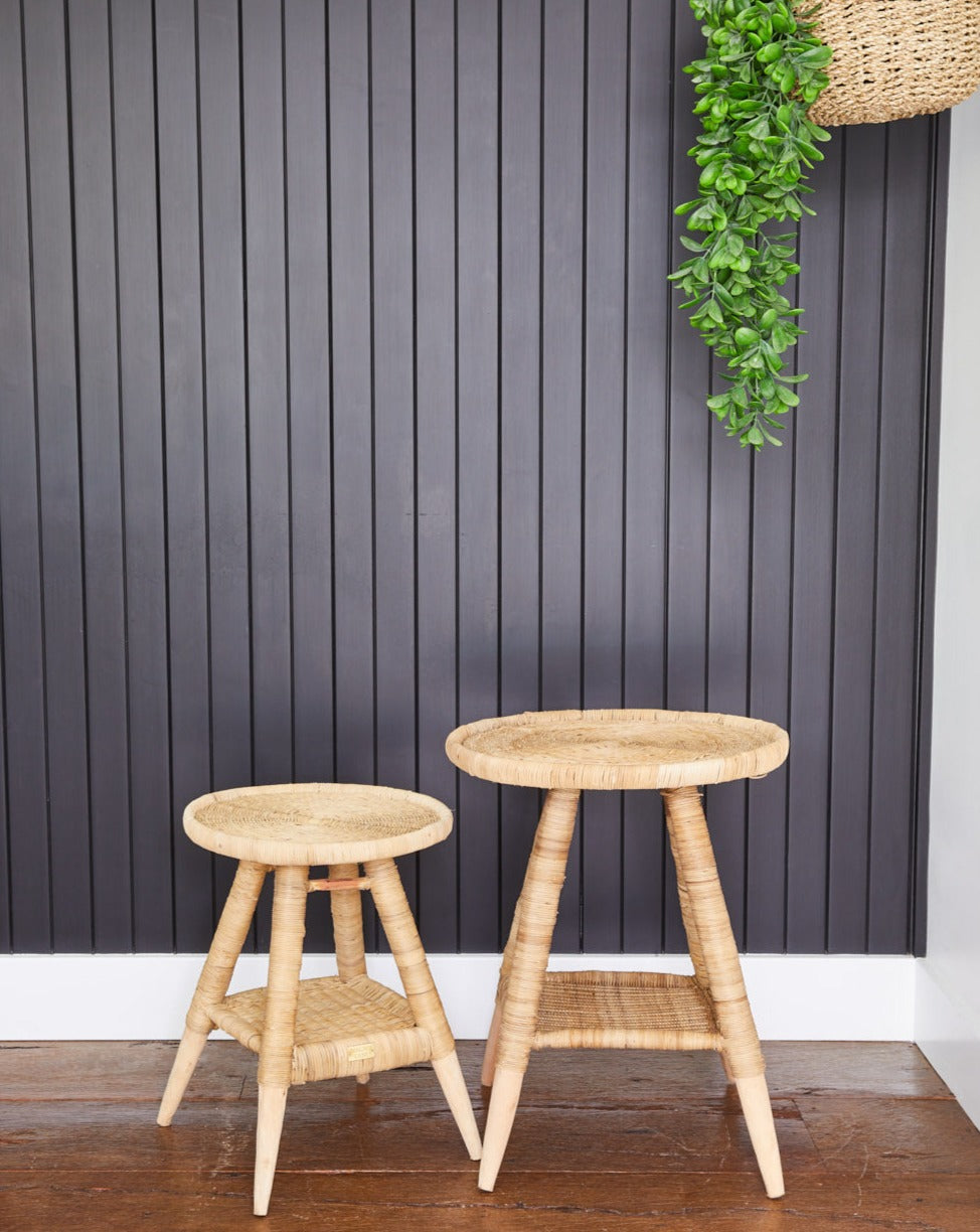 traditional round side table