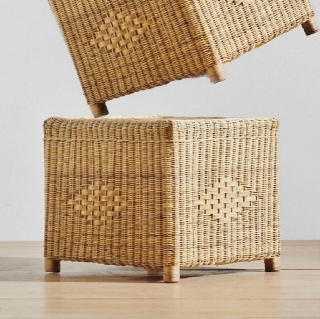 Classic Woven Cane Side Table