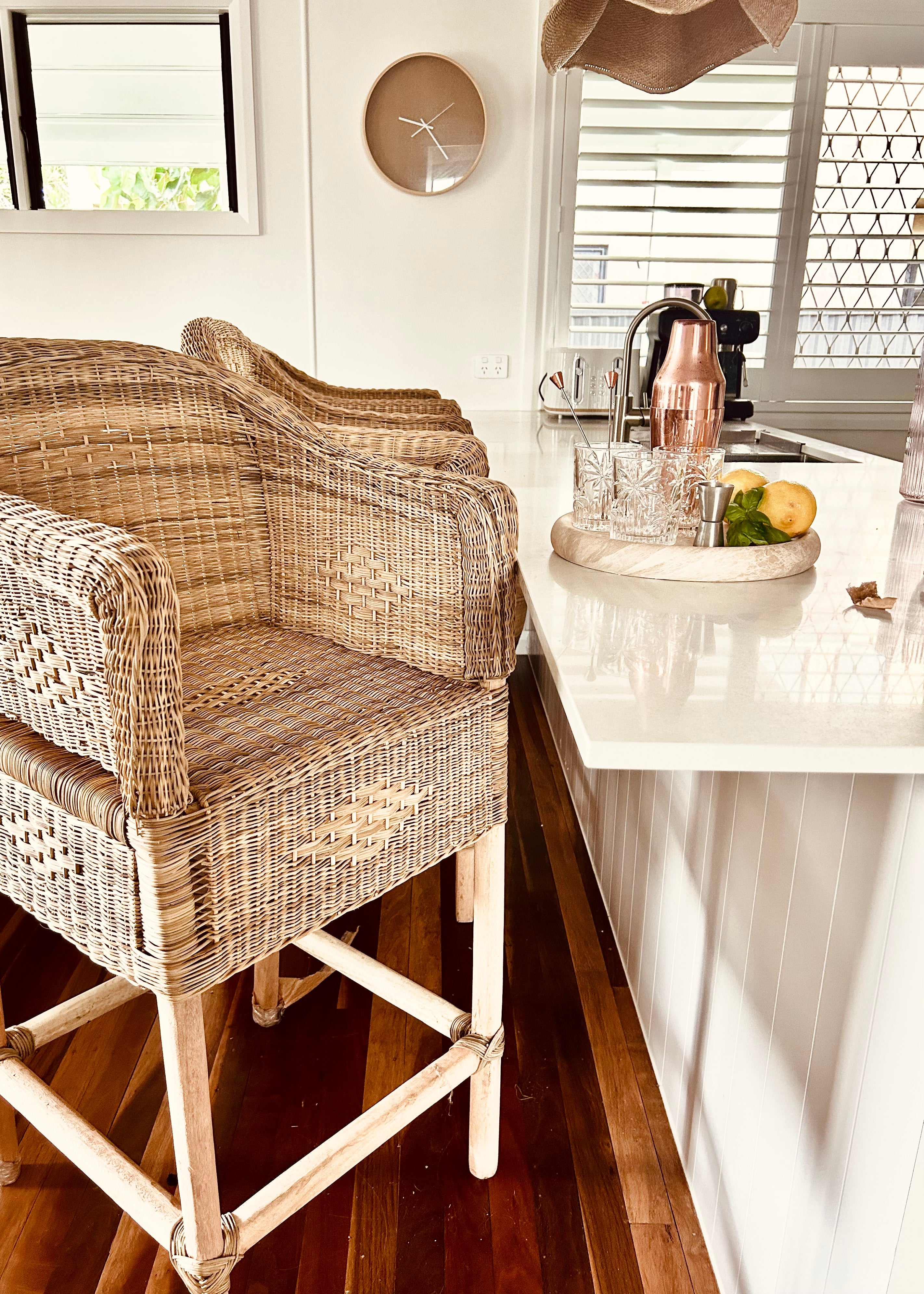 Classic Woven Cane Counter / Bar Stool