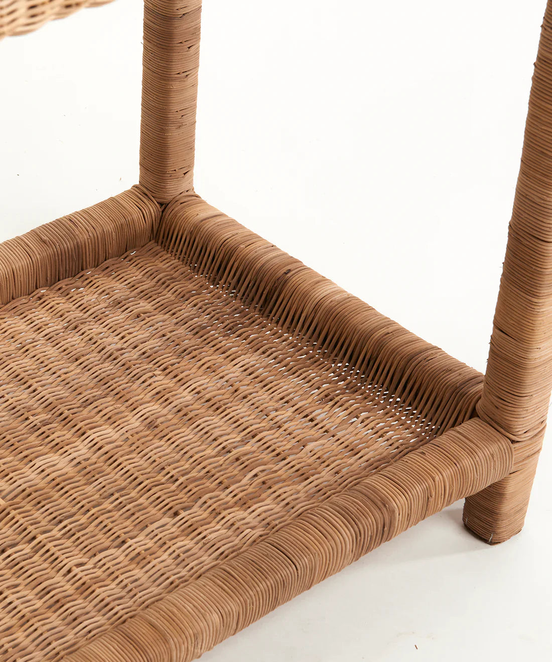 Classic Woven Cane Console Table