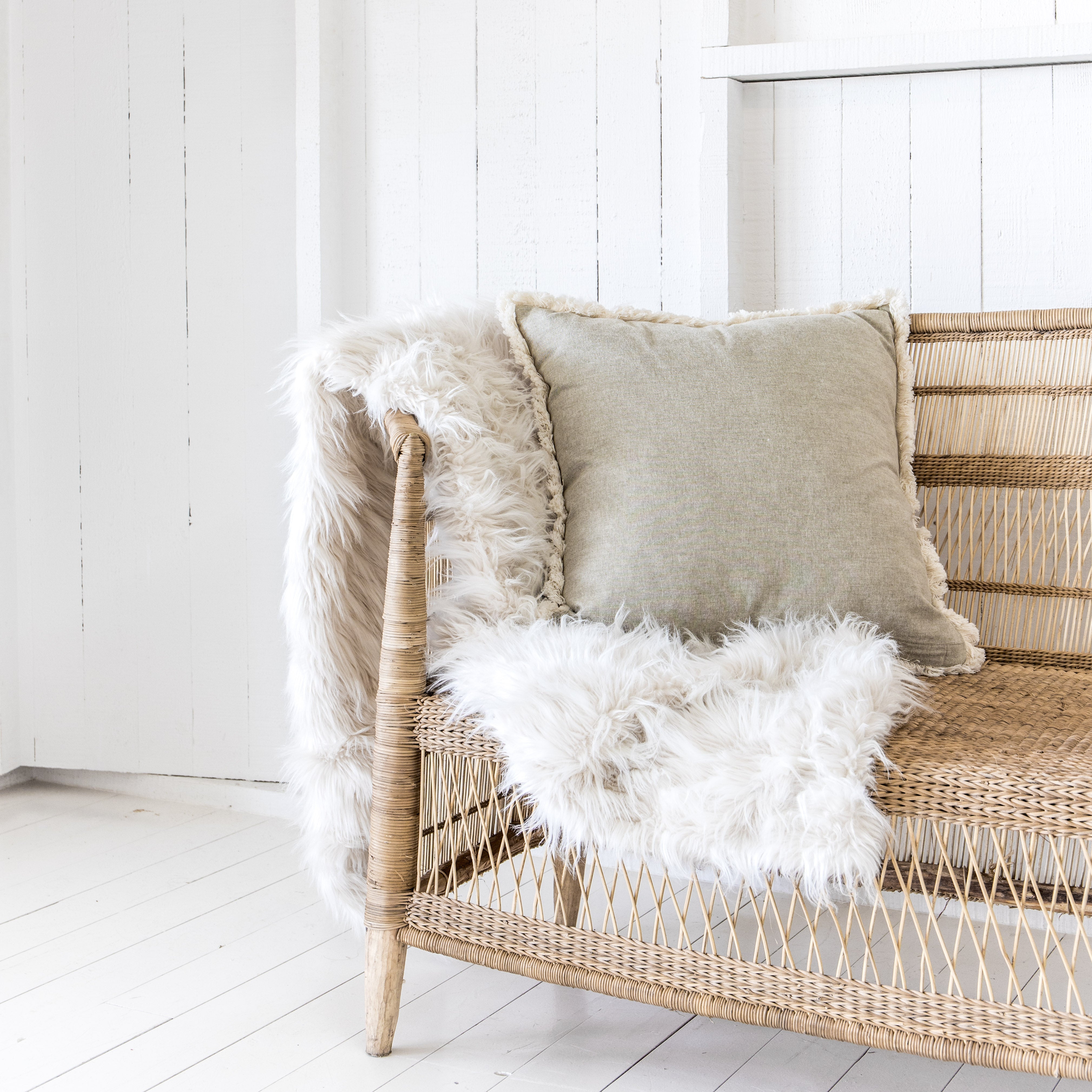 Traditional 3-seater Malawi Cane Chair